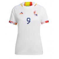 Camiseta Bélgica Romelu Lukaku #9 Visitante Equipación para mujer Mundial 2022 manga corta